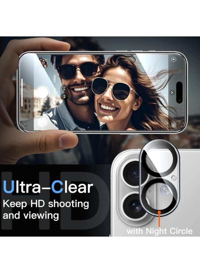 حومة جراب شفاف لهاتف آيفون 17 مقاس 6.3 بوصة مع عبوتين من الزجاج المقوى وعبوتين من واقيات عدسة الكاميرا، غطاء مقاوم للصدمات لا يصفر لونه لهاتف آيفون 17 مقاس 6.3 بوصة - Image 5